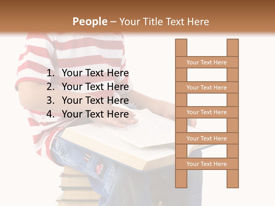 Boy Intellectual Red PowerPoint Template