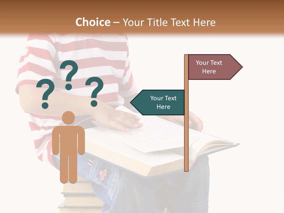 Boy Intellectual Red PowerPoint Template