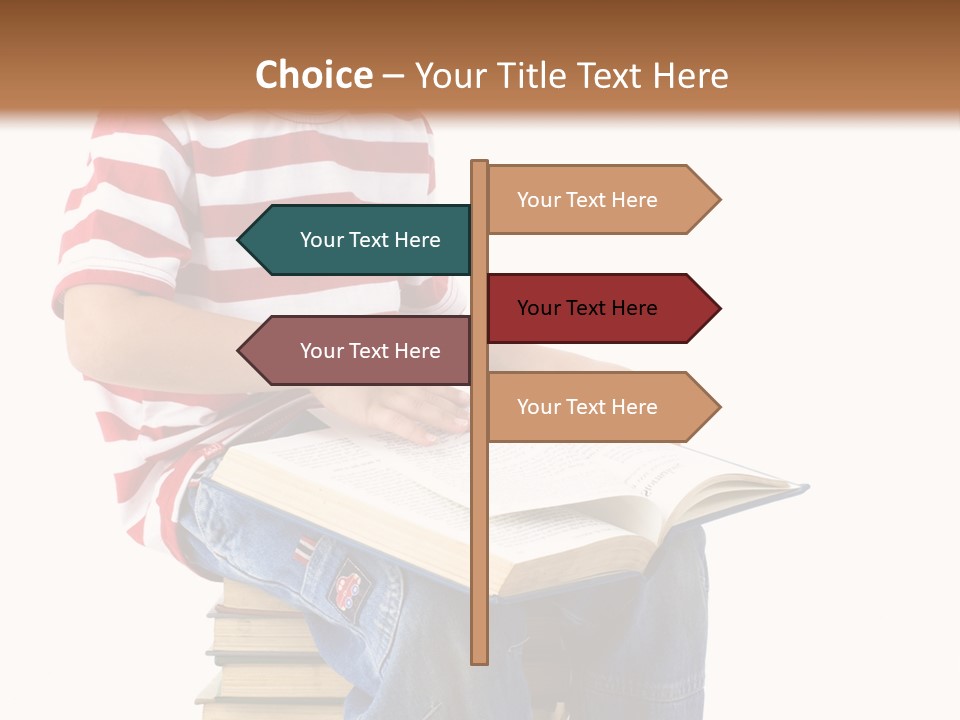 Boy Intellectual Red PowerPoint Template