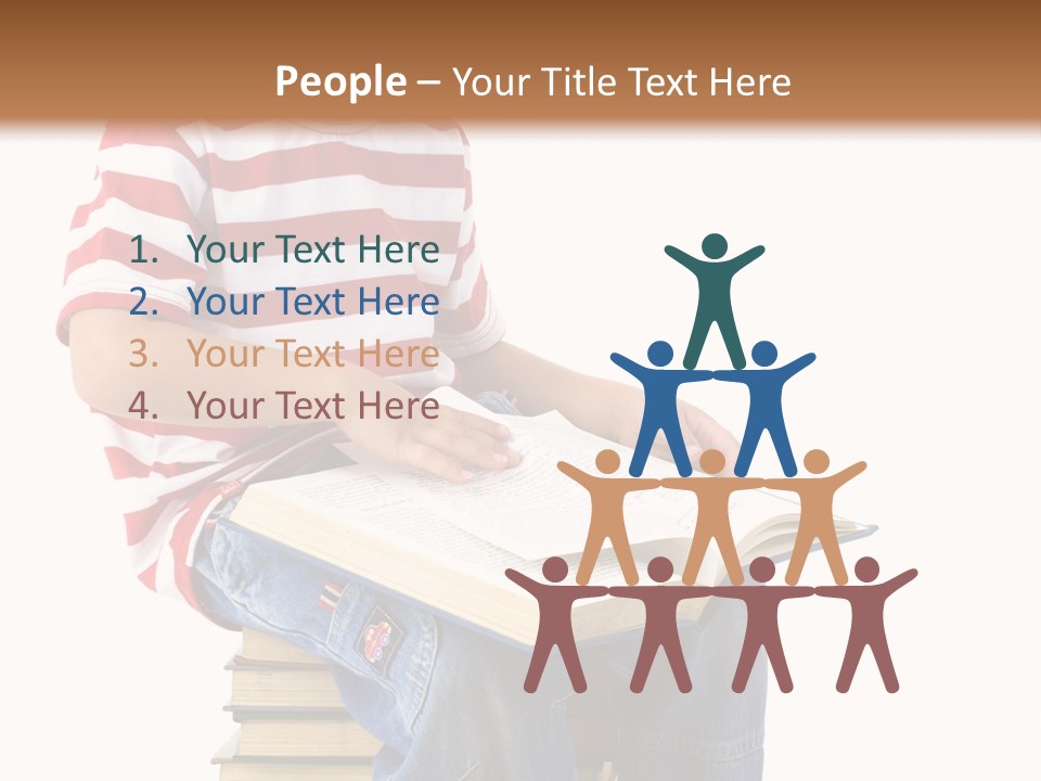 Boy Intellectual Red PowerPoint Template