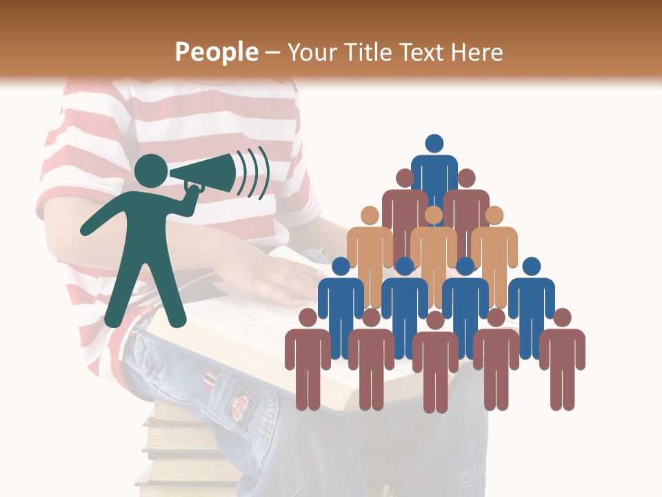 Boy Intellectual Red PowerPoint Template