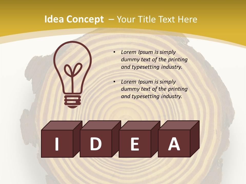 Pattern Wood Strong PowerPoint Template