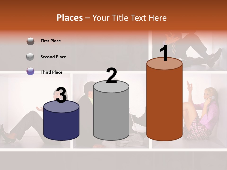 Segment Together Businesspeople PowerPoint Template