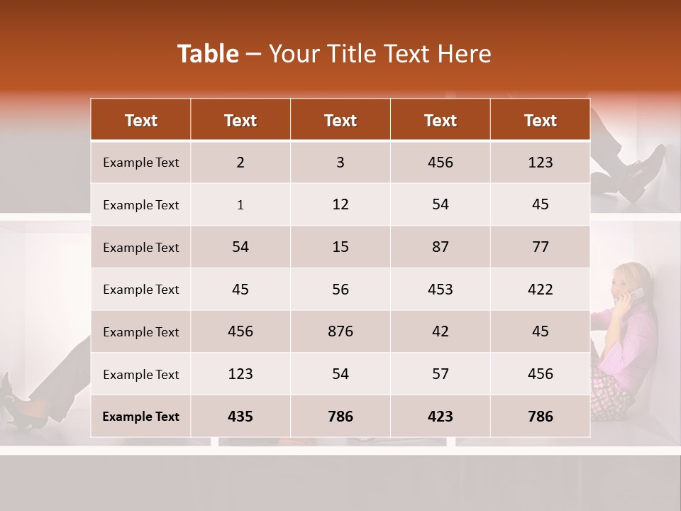 Segment Together Businesspeople PowerPoint Template