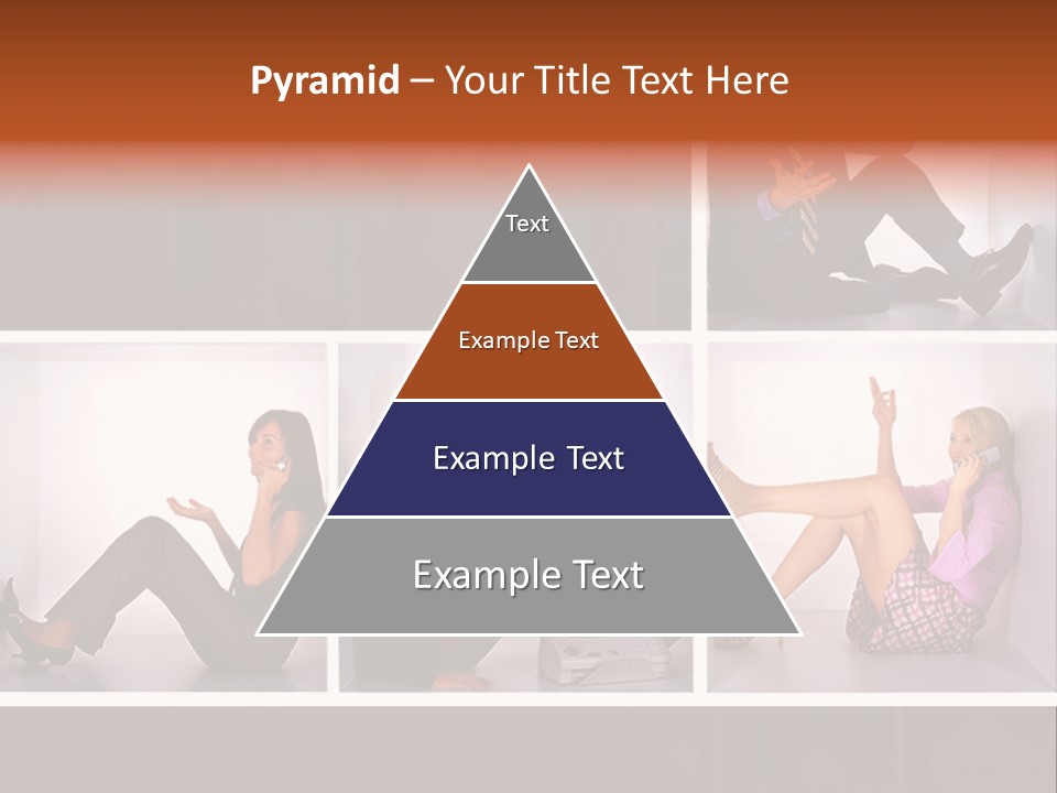 Segment Together Businesspeople PowerPoint Template