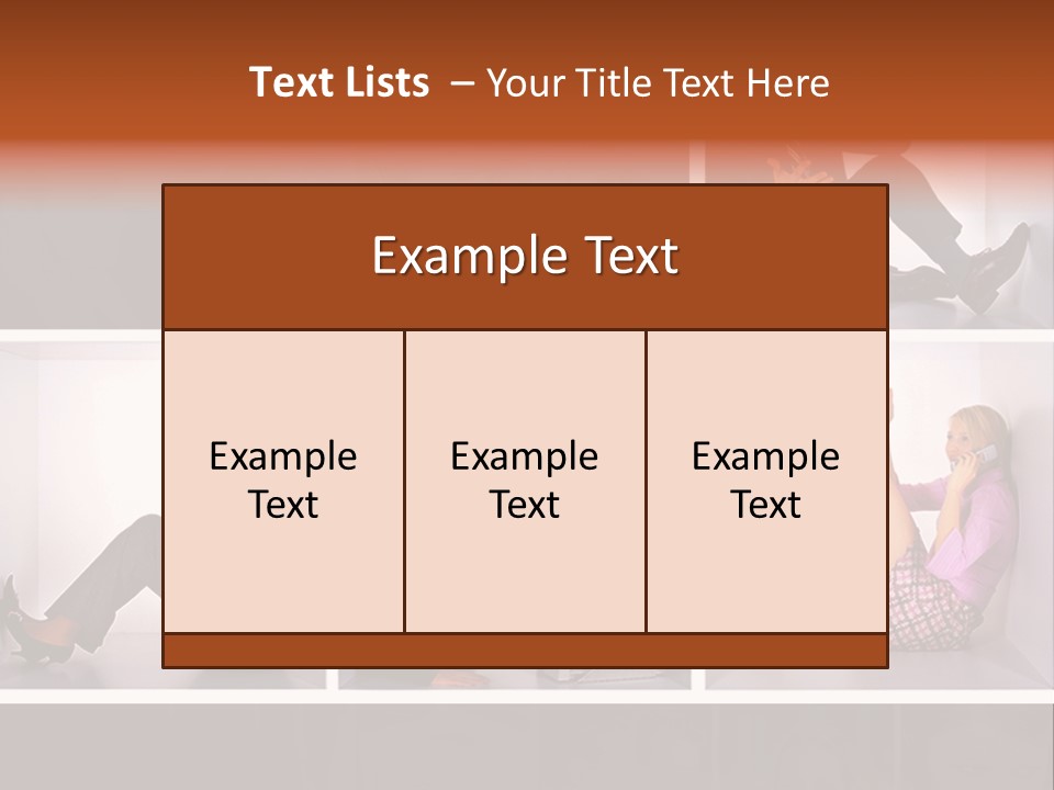 Segment Together Businesspeople PowerPoint Template