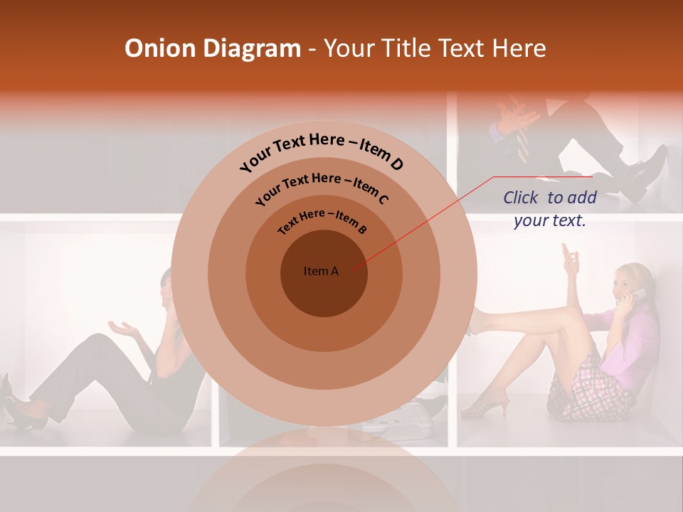 Segment Together Businesspeople PowerPoint Template