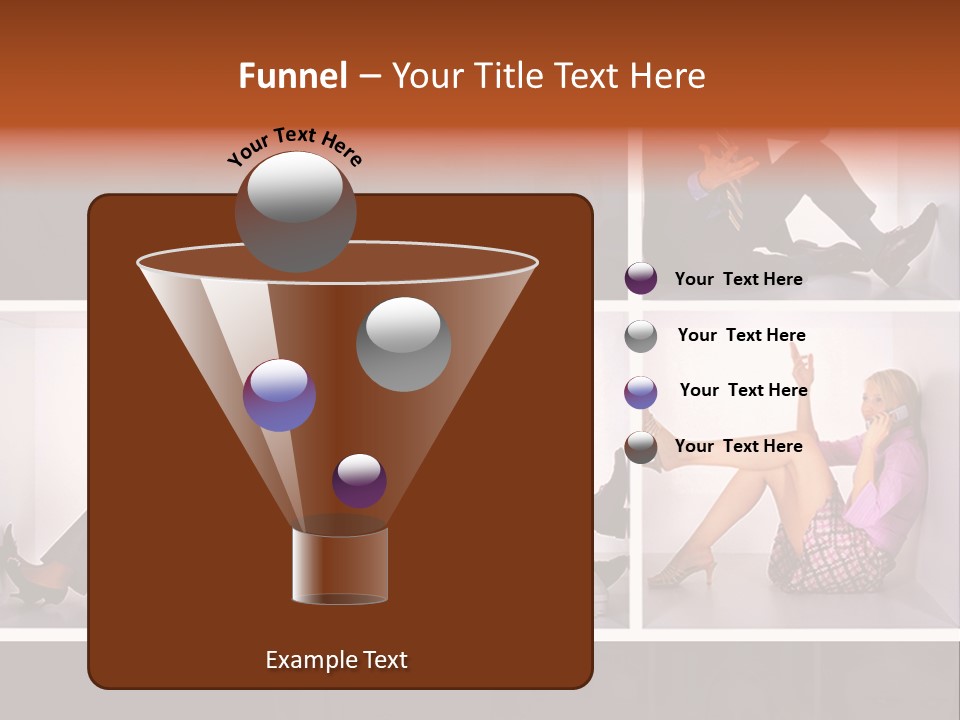 Segment Together Businesspeople PowerPoint Template
