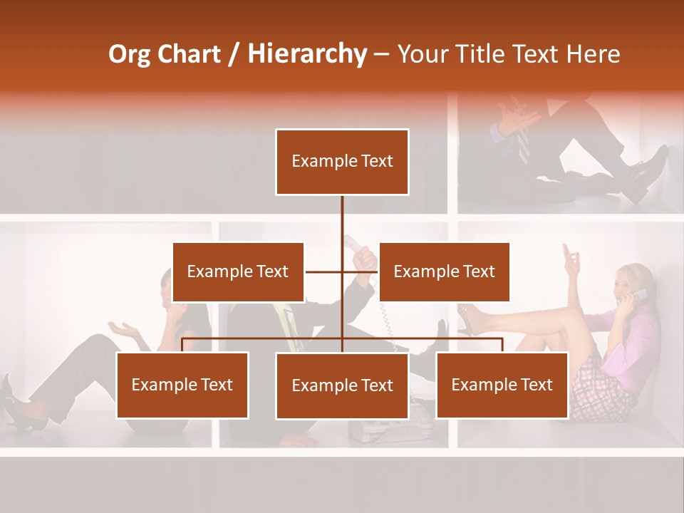 Segment Together Businesspeople PowerPoint Template