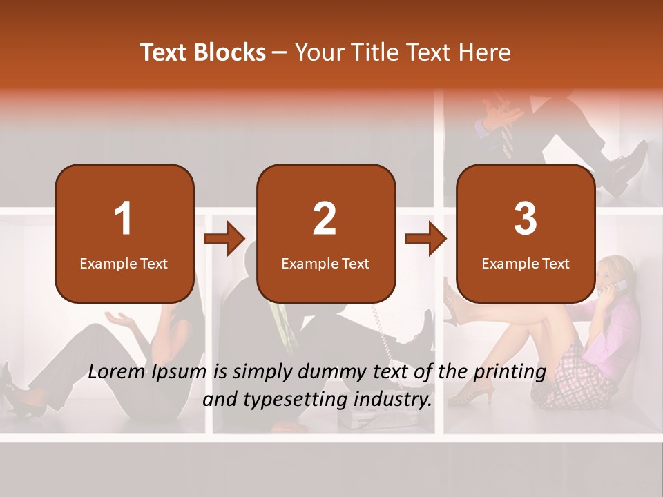 Segment Together Businesspeople PowerPoint Template
