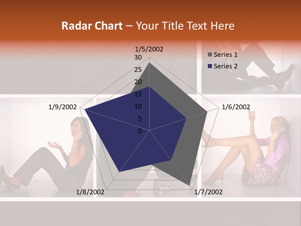 Segment Together Businesspeople PowerPoint Template