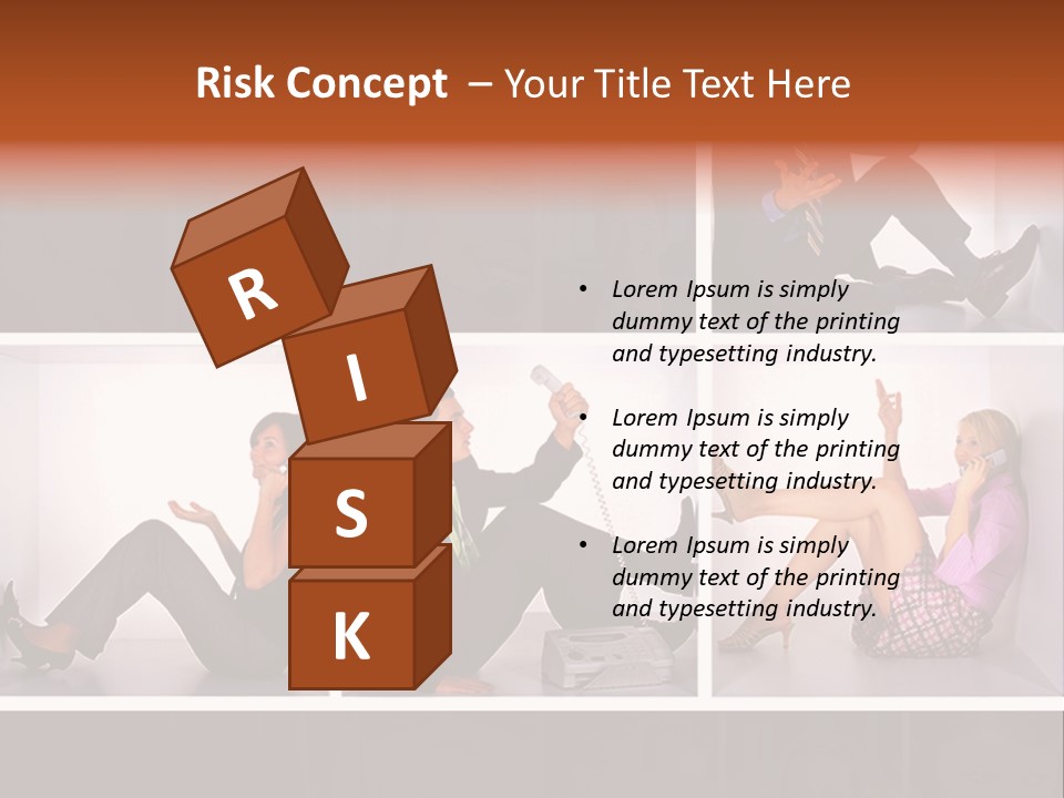 Segment Together Businesspeople PowerPoint Template