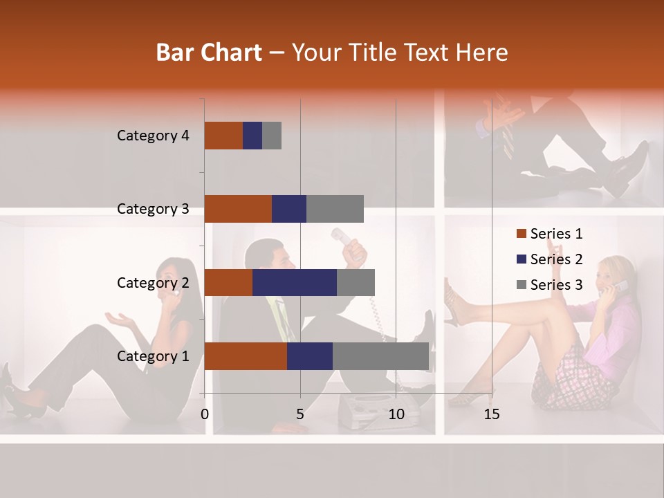 Segment Together Businesspeople PowerPoint Template