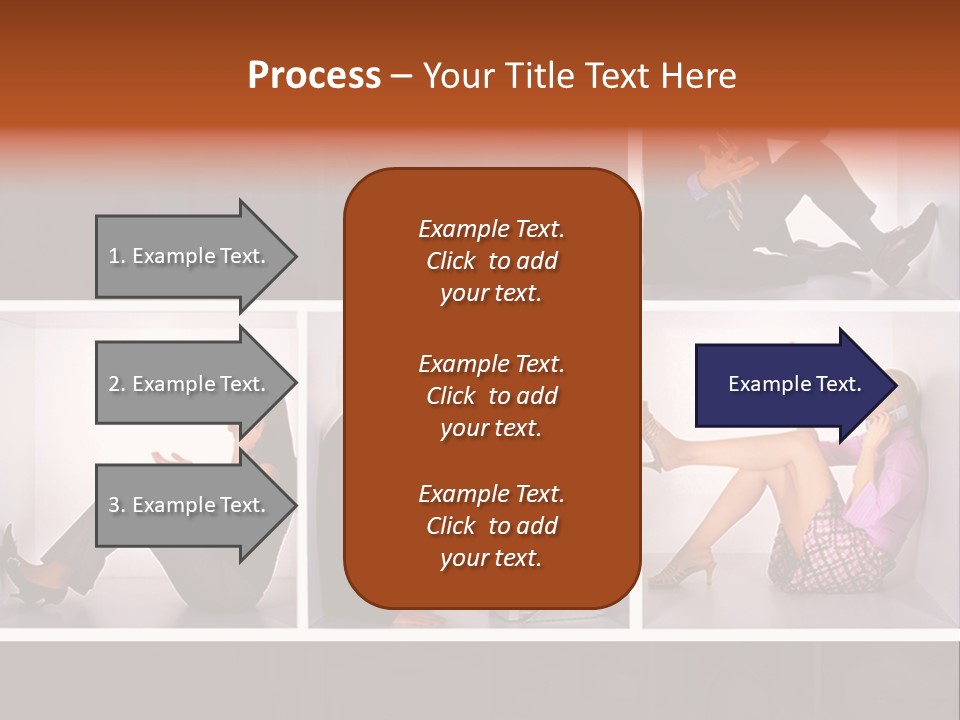 Segment Together Businesspeople PowerPoint Template