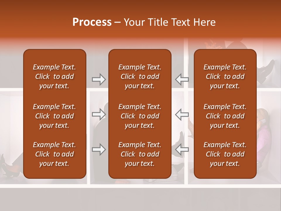 Segment Together Businesspeople PowerPoint Template