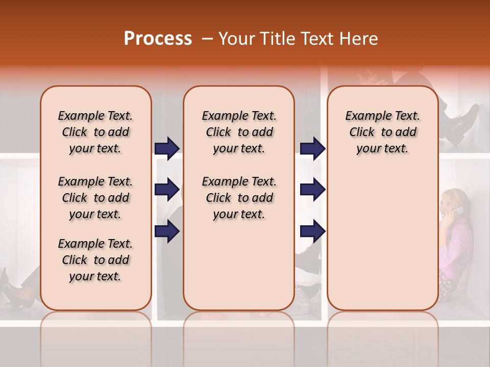 Segment Together Businesspeople PowerPoint Template