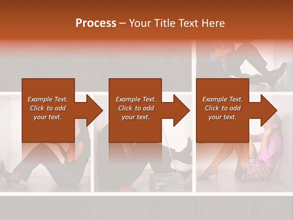 Segment Together Businesspeople PowerPoint Template