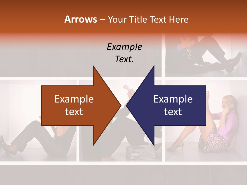 Segment Together Businesspeople PowerPoint Template