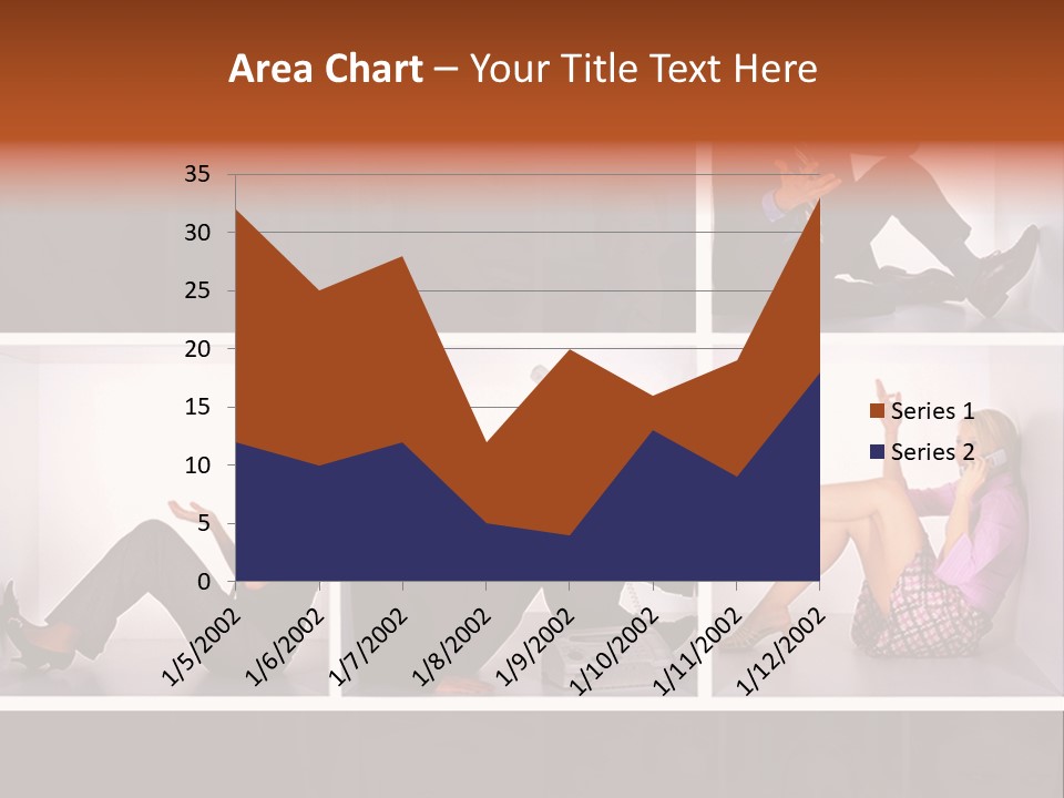 Segment Together Businesspeople PowerPoint Template