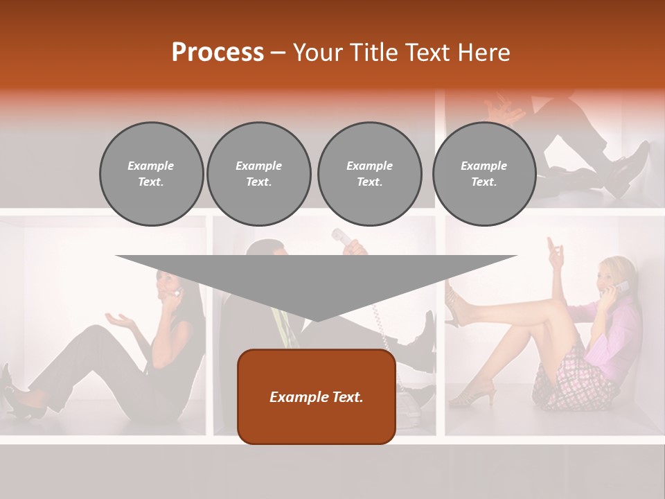 Segment Together Businesspeople PowerPoint Template