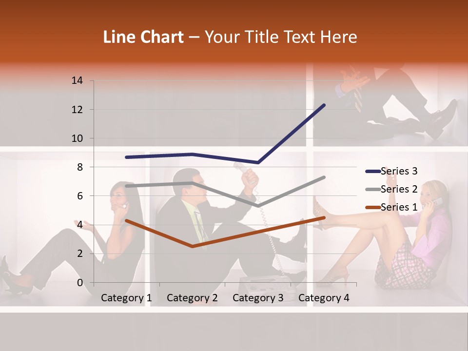 Segment Together Businesspeople PowerPoint Template