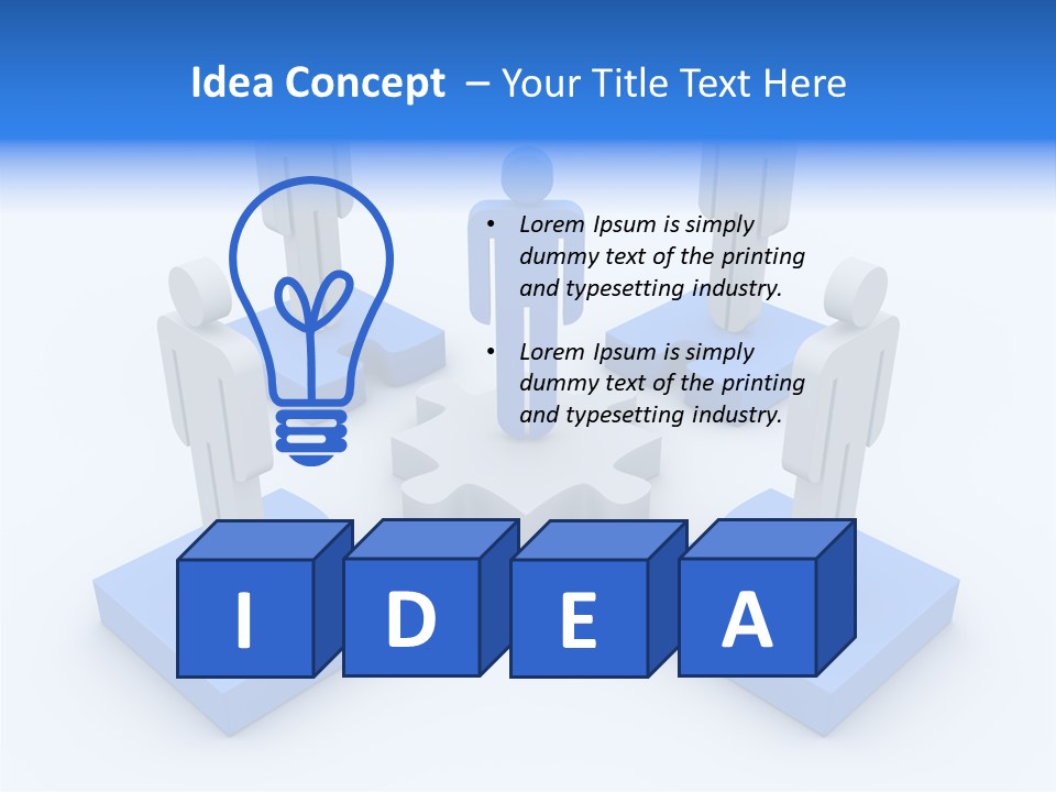 Concept Puzzle Organized PowerPoint Template