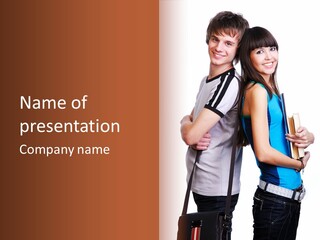 Isolated Caucasian White PowerPoint Template