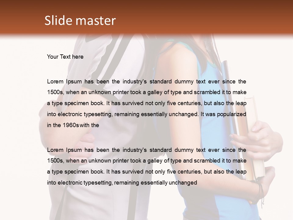 Isolated Caucasian White PowerPoint Template