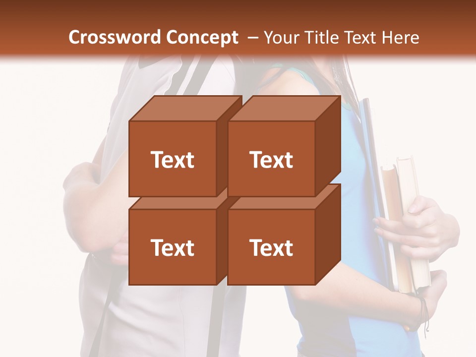 Isolated Caucasian White PowerPoint Template