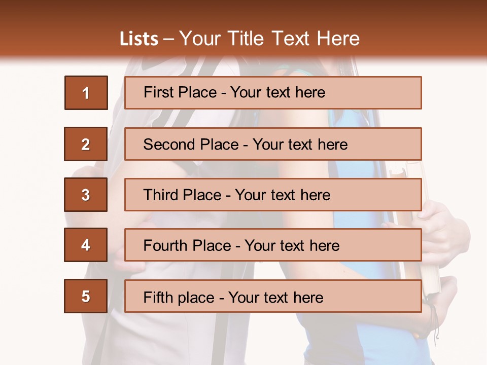 Isolated Caucasian White PowerPoint Template