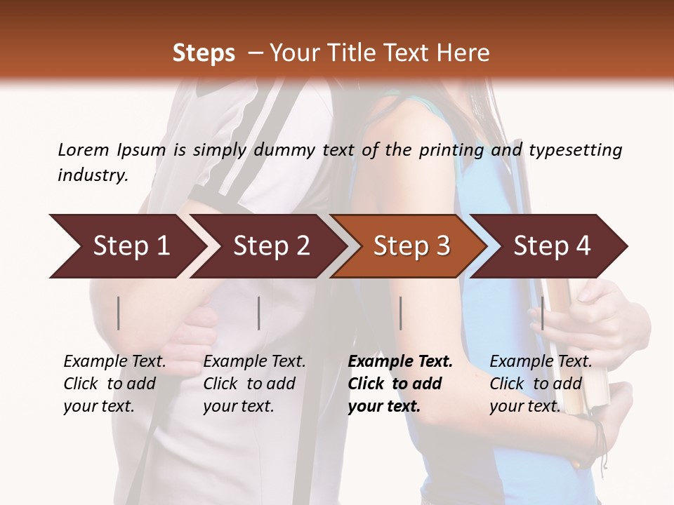 Isolated Caucasian White PowerPoint Template