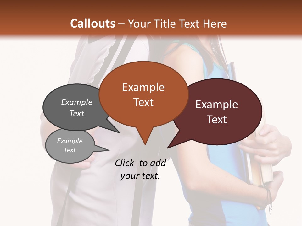 Isolated Caucasian White PowerPoint Template