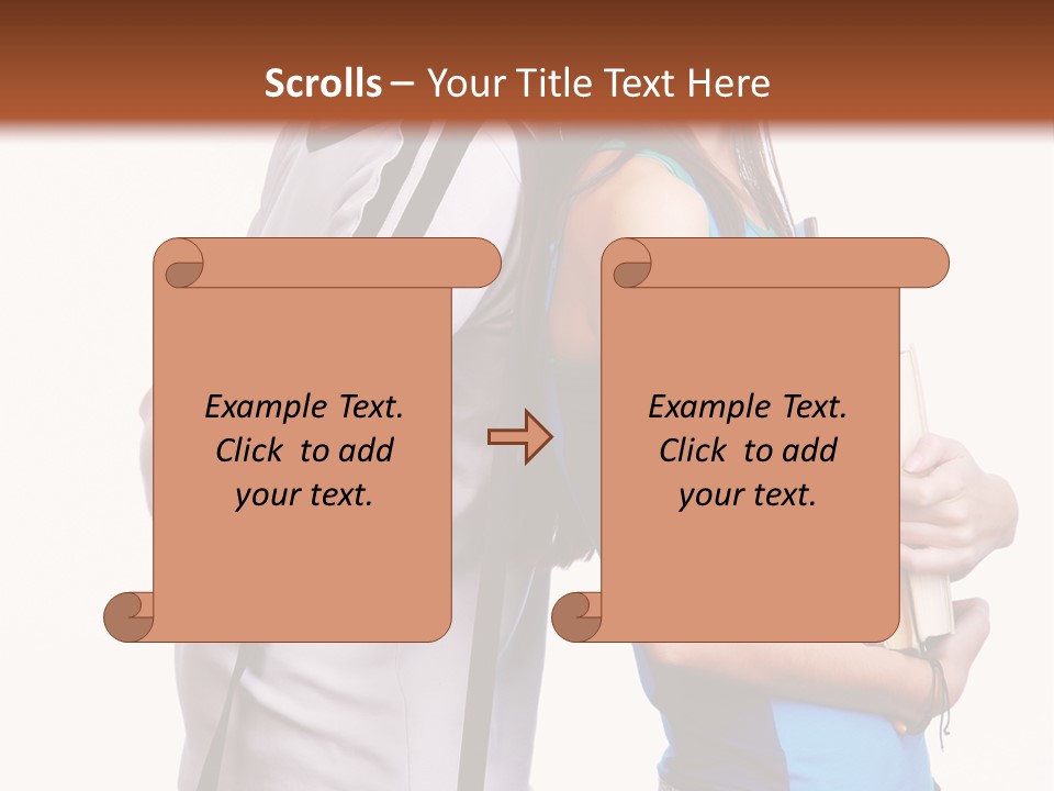 Isolated Caucasian White PowerPoint Template