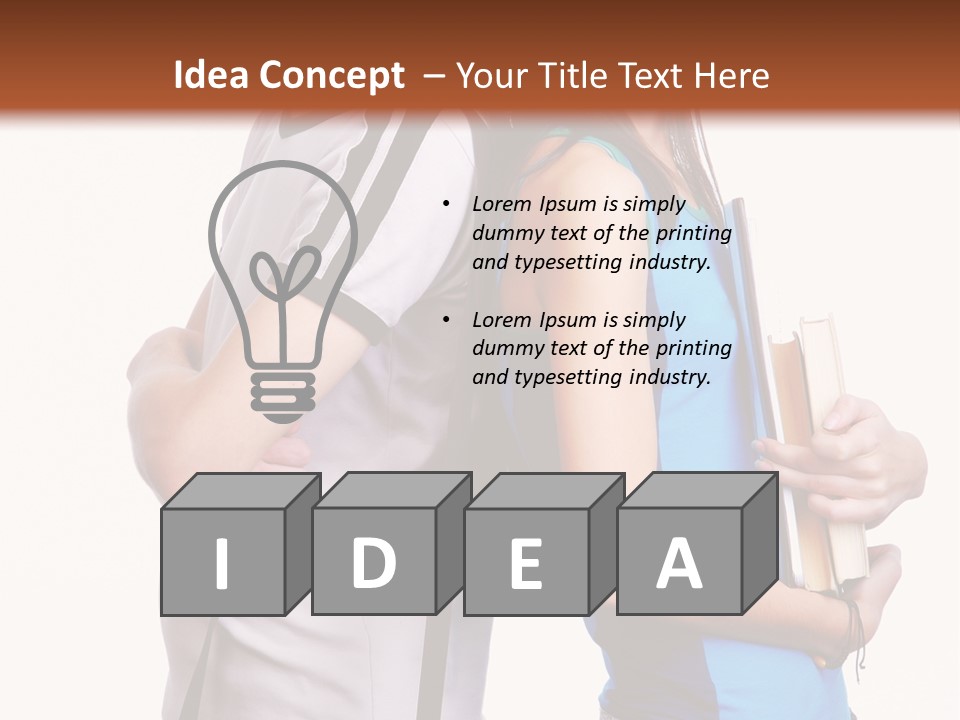 Isolated Caucasian White PowerPoint Template