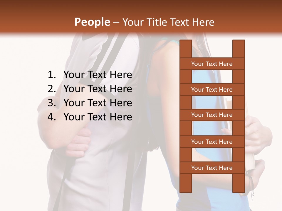 Isolated Caucasian White PowerPoint Template