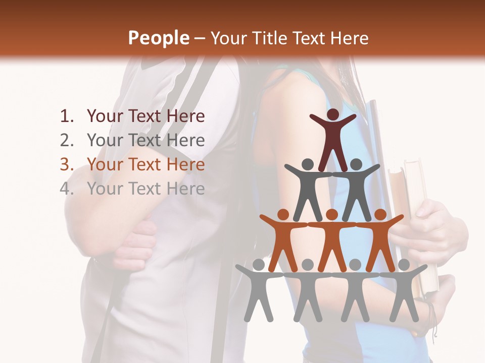 Isolated Caucasian White PowerPoint Template