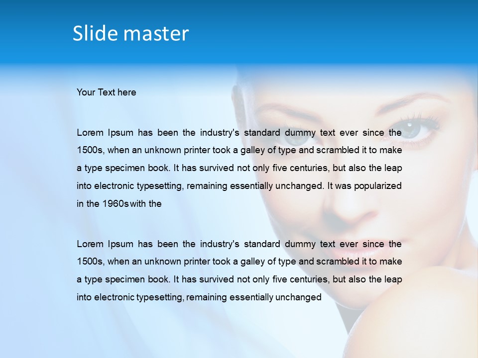 Head Model Skincare PowerPoint Template