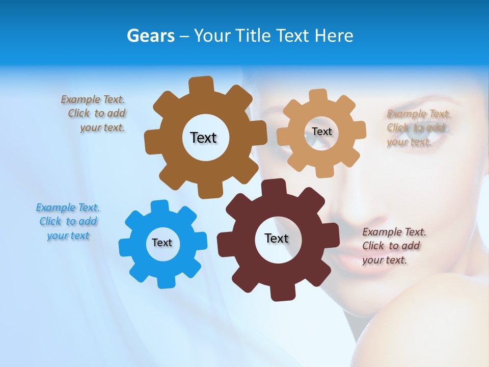 Head Model Skincare PowerPoint Template