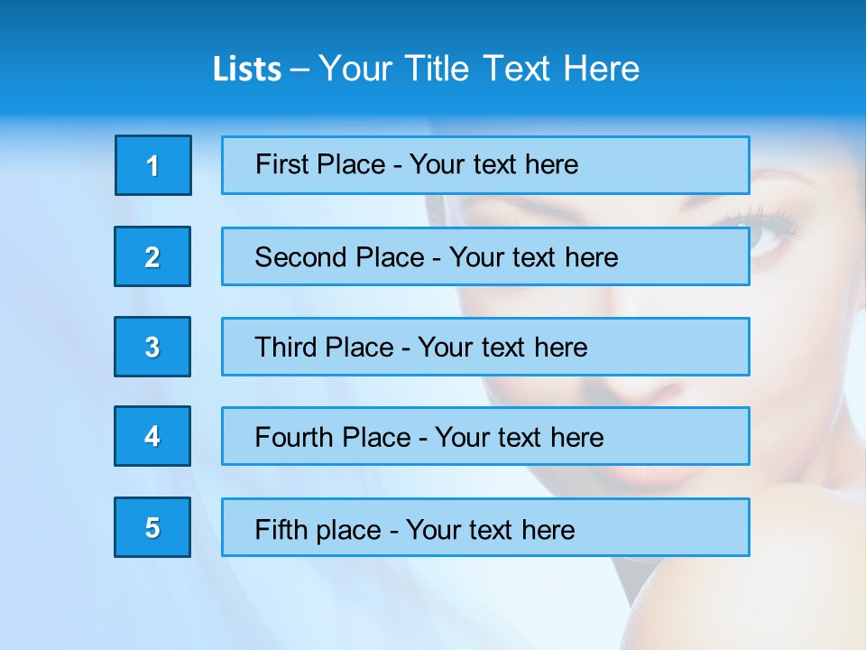 Head Model Skincare PowerPoint Template
