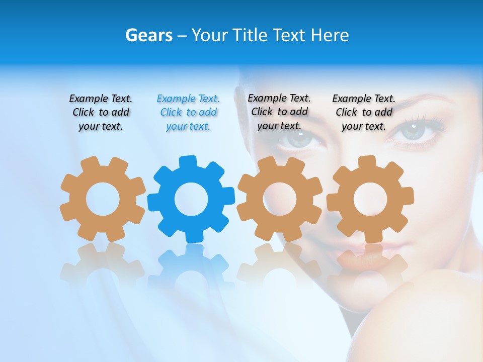 Head Model Skincare PowerPoint Template