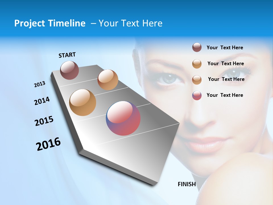 Head Model Skincare PowerPoint Template
