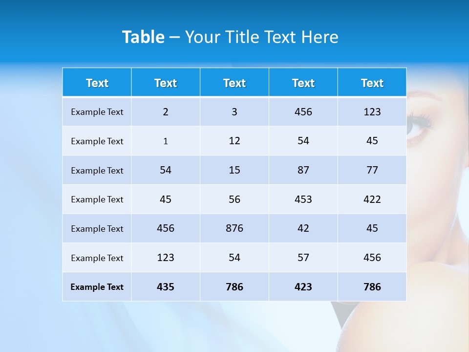 Head Model Skincare PowerPoint Template