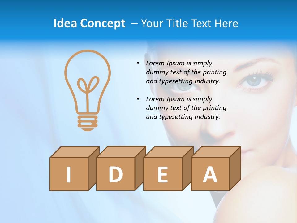 Head Model Skincare PowerPoint Template