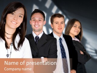 Partners Glasses Team PowerPoint Template