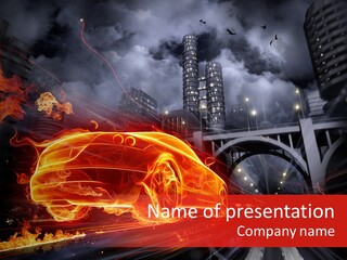 Birds Drive Flammable PowerPoint Template