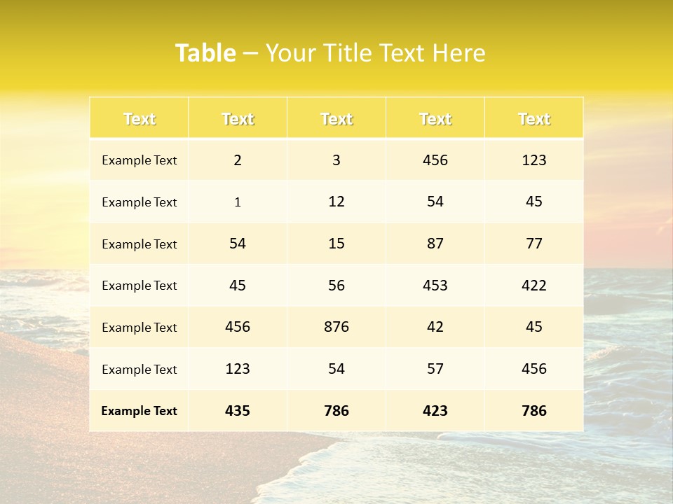 Sun Travel Relax PowerPoint Template