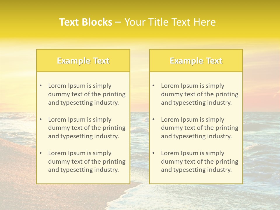 Sun Travel Relax PowerPoint Template