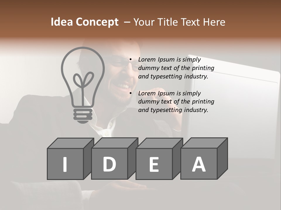Office Internet Smile PowerPoint Template