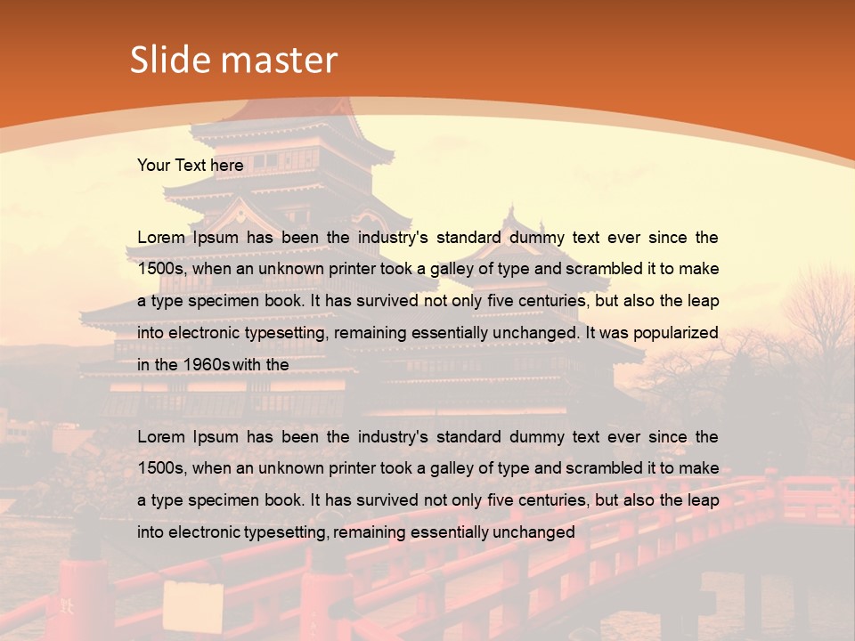 Fortification Asian Unesco PowerPoint Template