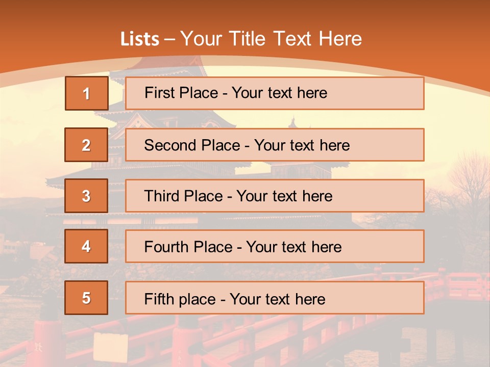 Fortification Asian Unesco PowerPoint Template